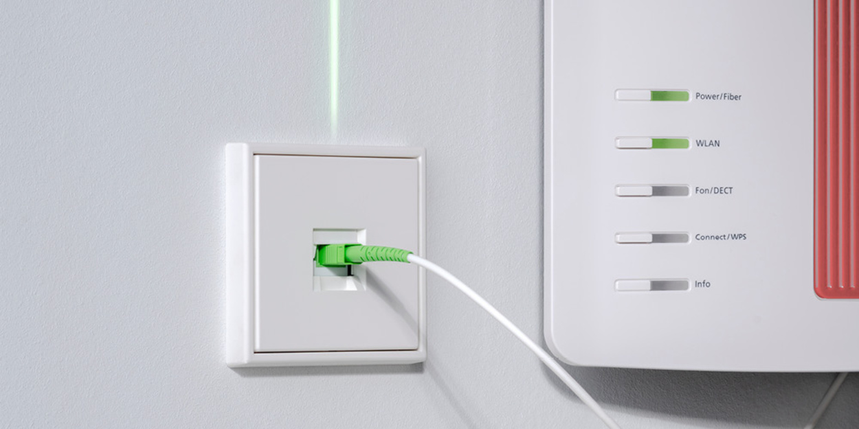 Die neuen Glasfaser-Anschlussdosen bei Marcel Kunert e. K. in Lauchhammer